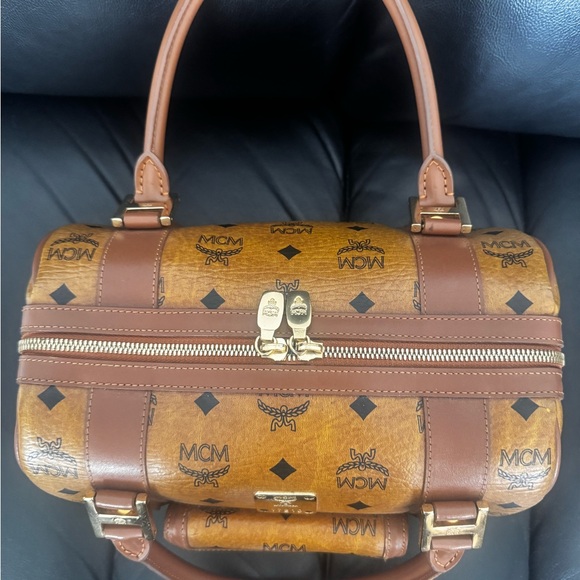 MCM Cognac Visetos Satchel - Picture 6 of 16